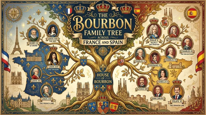 The Bourbon Family Tree Across France and Spain