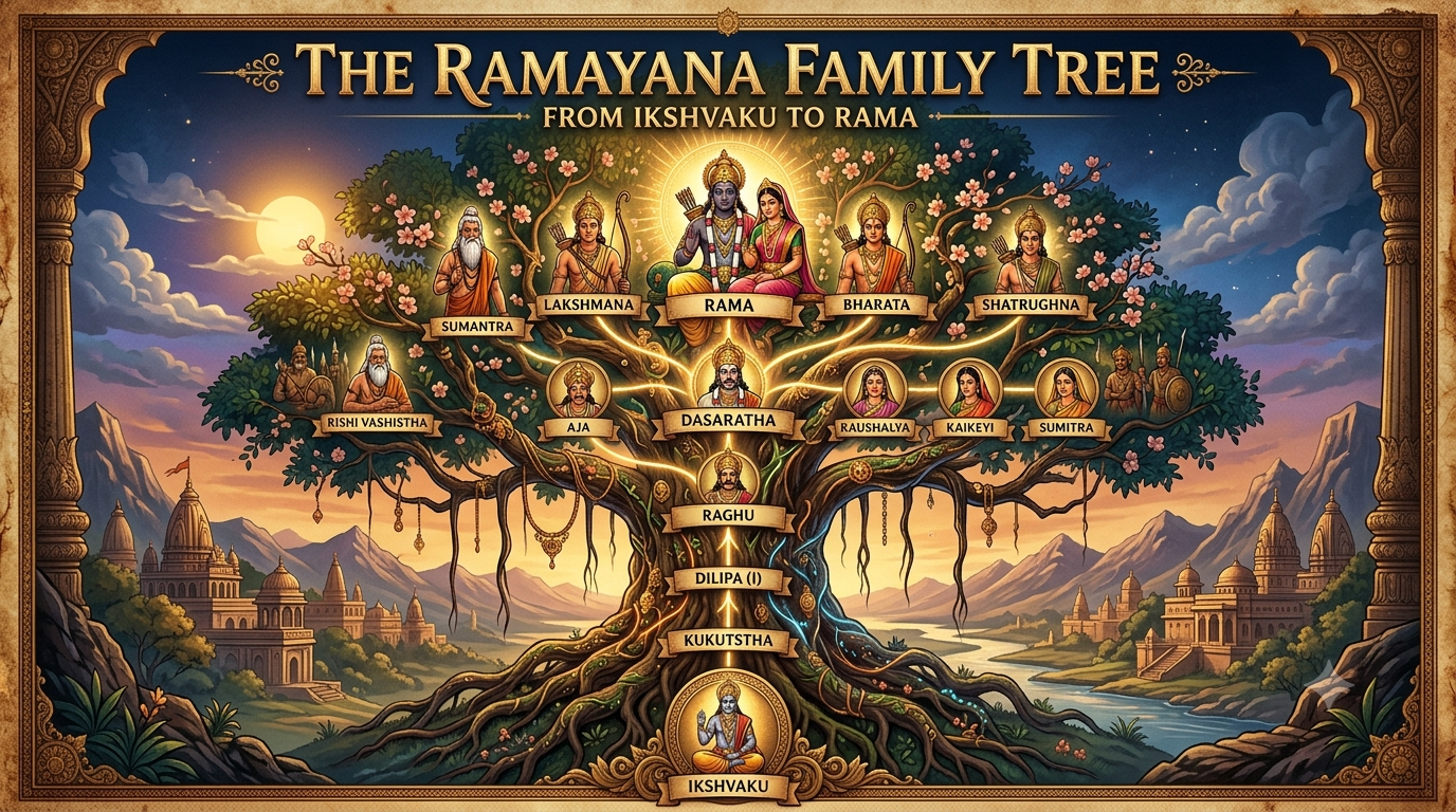The Ramayana Family Tree from Ikshvaku to Rama - My rOoOts family tree