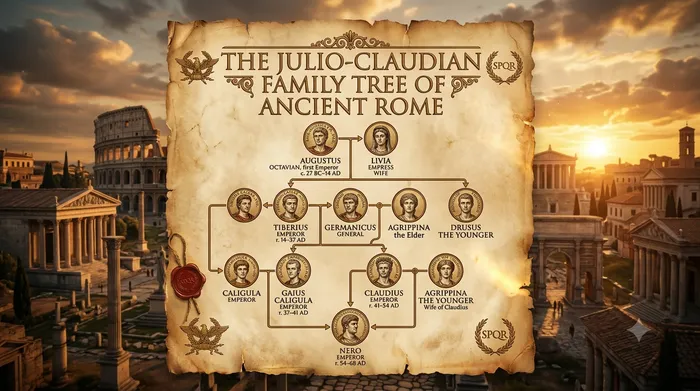 The Julio-Claudian Family Tree of Ancient Rome