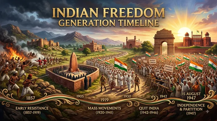 Indian Freedom Generation Timeline: Place Your Ancestors in History