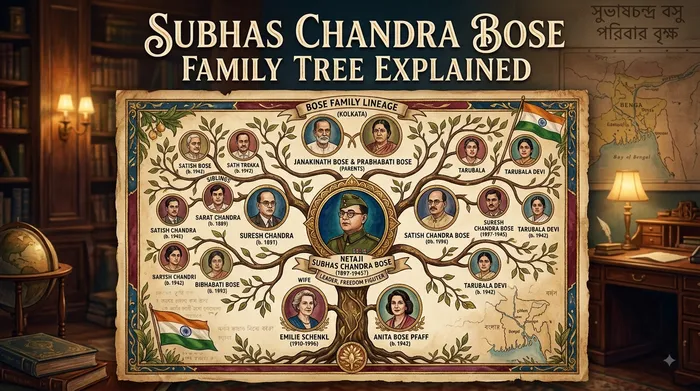 Subhas Chandra Bose Family Tree Explained: Netaji’s Parents, Siblings and Descendants - My rOoOts family tree