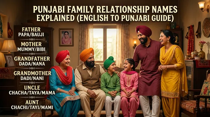Punjabi Family Relationship Names Explained (English to Punjabi Guide)