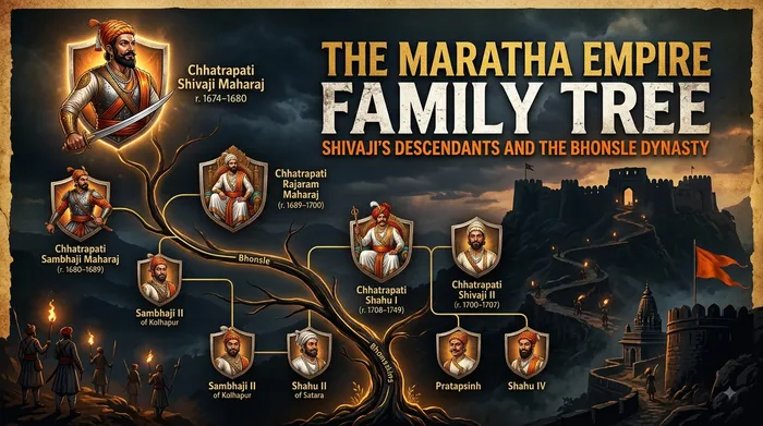 The Maratha Empire Family Tree: Shivaji's Descendants and the Bhonsle Dynasty - My rOoOts family tree