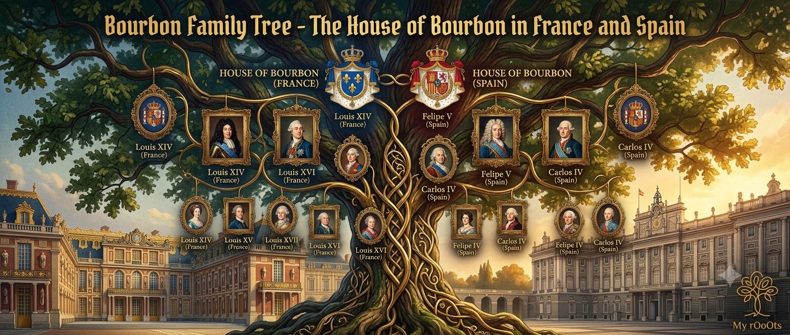 Bourbon Family Tree - The House of Bourbon in France and Spain