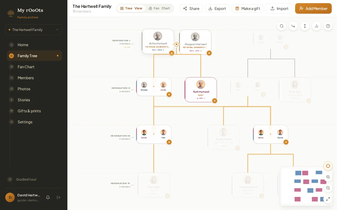 Screenshot for the guide: How to find out how two relatives are related