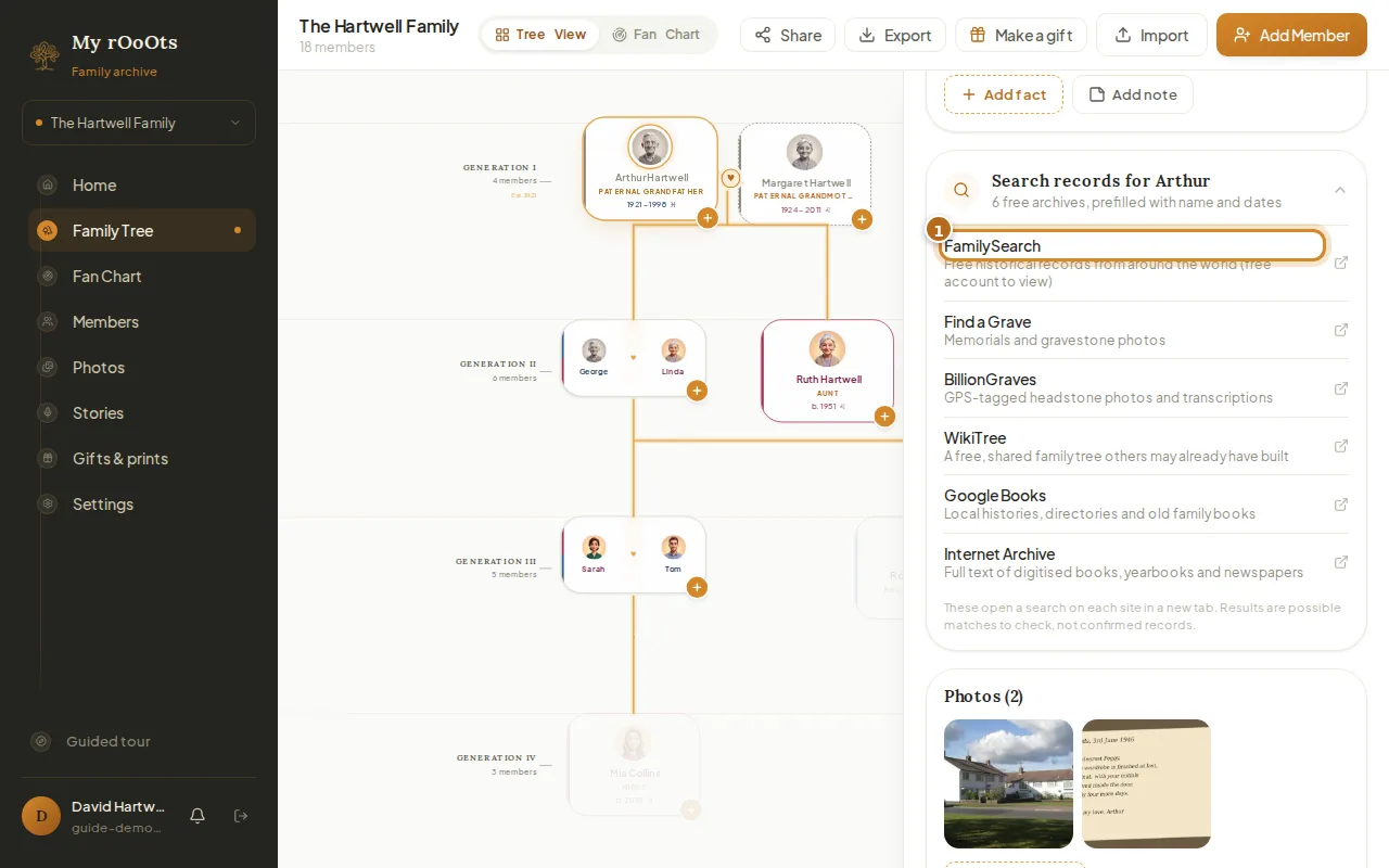 Screenshot for the guide: How to search historical records for your ancestors